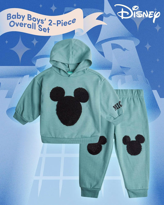 Baby Boys Pants Set - 2 Piece Soft Fleece Mickey Mouse Outfit Pullover Boys Hoodies and Infant Baby Pants (12M-24M)