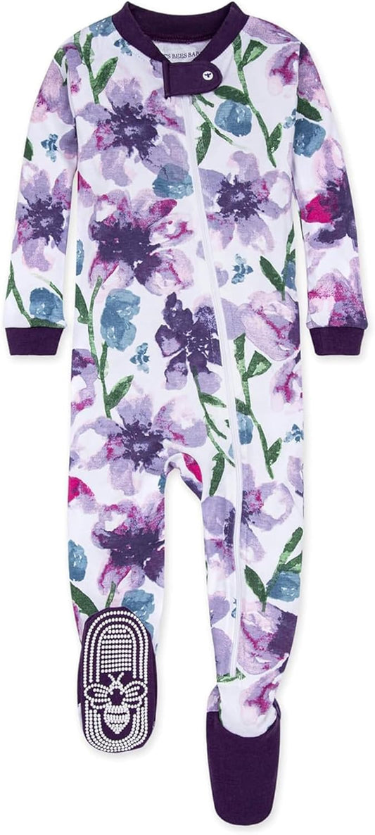 Girls' Snug Fit One-Piece Footed Non-Slip Sleeper Pajamas
