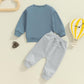 Infant Baby Boy Fall Clothes Set Funny Letter Sweatshirt Pant Outfit Toddler Winter Clothes 6 12 18 Months 2T 3T